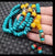 Turquoise stone mala necklace