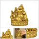 Artisan d'Asie Statues Bouddha Cuivre Jaune - Taille M - 15 cm Statue Bouddha rieur Maitreya en cuivre ou cuivre jaune