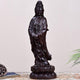 Artisan d'Asie Statues Bouddha M - 38 cm / Bois de santal noir Statue Bodhisattva Guanyin debout en bois de santal noir ou bois de padouk