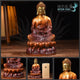 Artisan d'Asie Statues Bouddha S - 20 cm Statue Bouddha Amitabha assis en cuivre