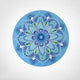 Tapis de méditation rond Tapis de Yoga & Méditation Artisan d'Asie Mandala bleu et vert