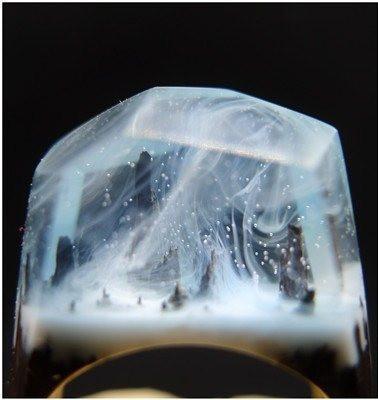 Artisan d'Asie Bagues 15mm Bague Mystica Snow Storm