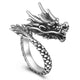 Artisan d'Asie Bagues Bague dragon ajustable en argent 990