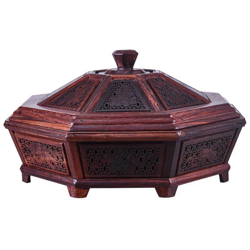 Chinese octagonal wooden mukula box