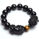 Artisan d'Asie Bracelets Malas S (10 mm) Bracelet mala en pierre d'obsidienne et oeil de tigre