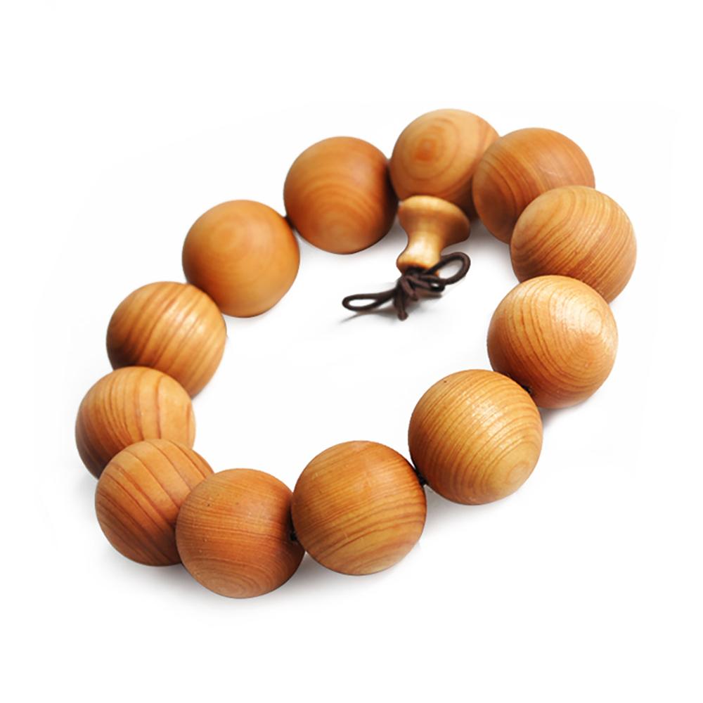 Mala bracelet in matte pine wood