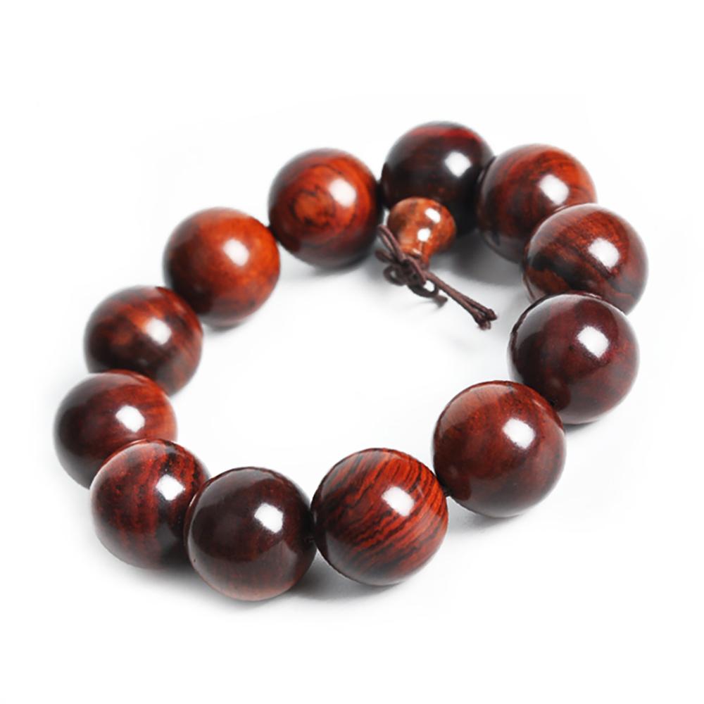 Mala bracelet in red sandalwood