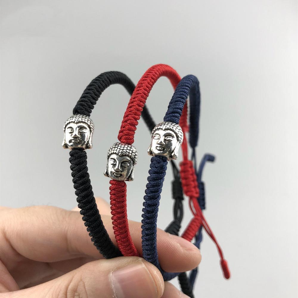 Tibetan braided Buddha's head bracelet