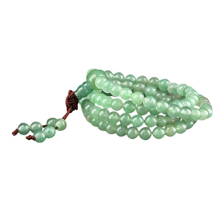 Artisan d'Asie Colliers Malas M (64,8 cm) Collier mala en pierre d'aventurine