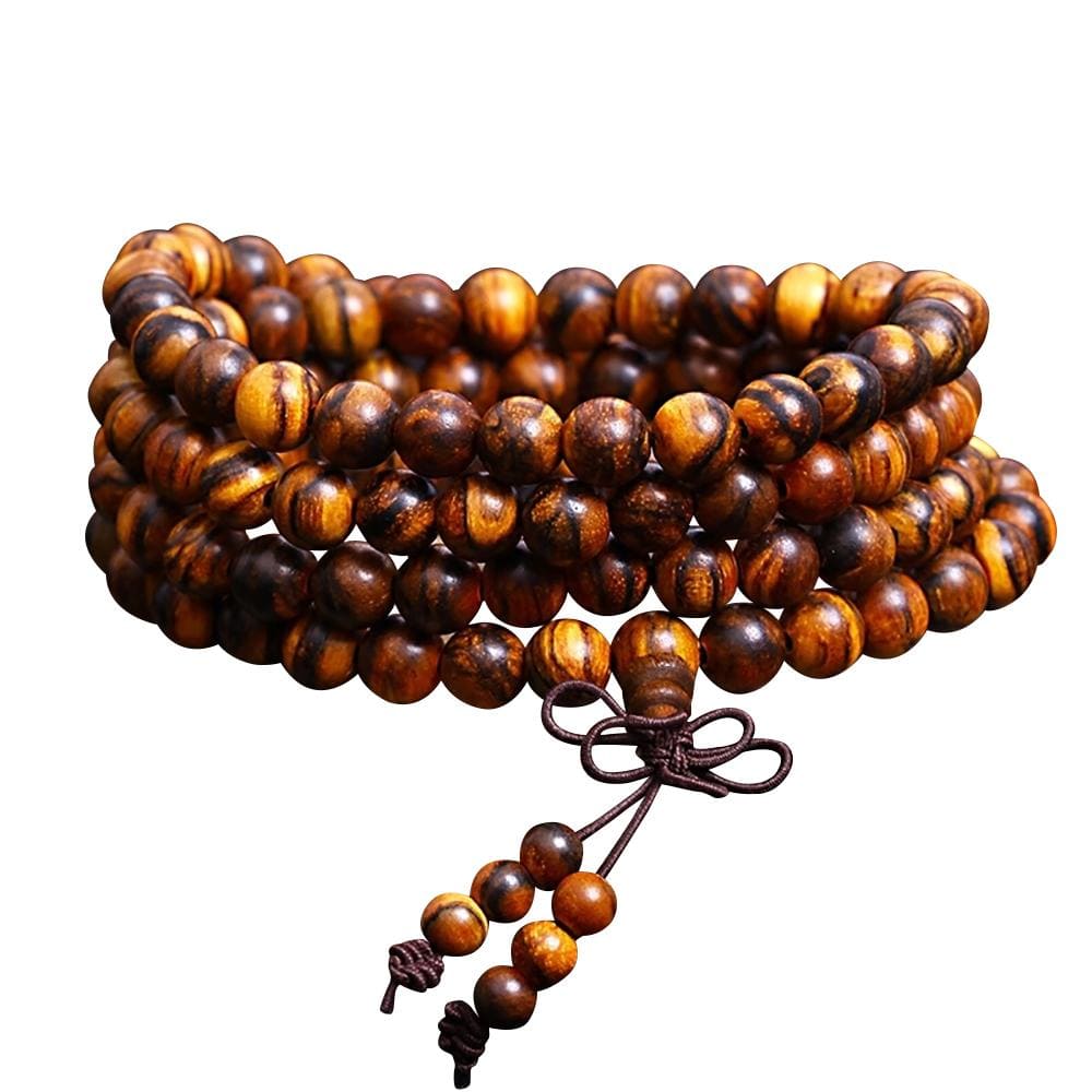 Mala necklace in oud wood