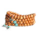 Artisan d'Asie Colliers Malas M (65 cm) Collier mala en bois de santal et turquoise