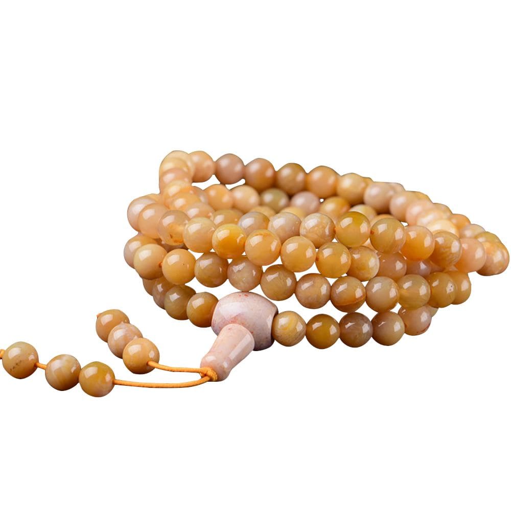 Artisan d'Asie Colliers Malas M (75,6 cm) Collier mala en pierre de chrysanthème