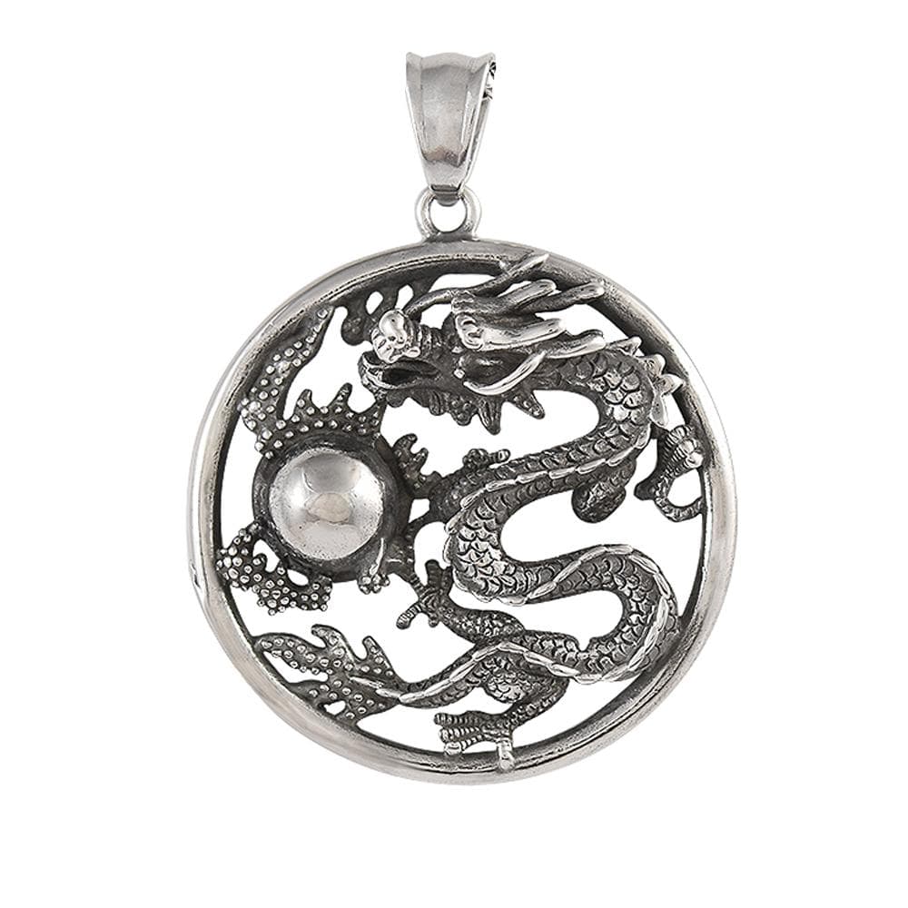 Titanium Dragon Rond pendant