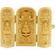 Artisan d'Asie Statues Bouddha Coffret de 3 statuettes artisanales en bois - Bouddha Amitabha et Bodhisattva - Design 5