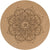 Round cork and natural rubber meditation mats