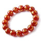 Bracelet mala en pierre d'agate rouge motif om mani padme hum Bracelets Malas Artisan d'Asie