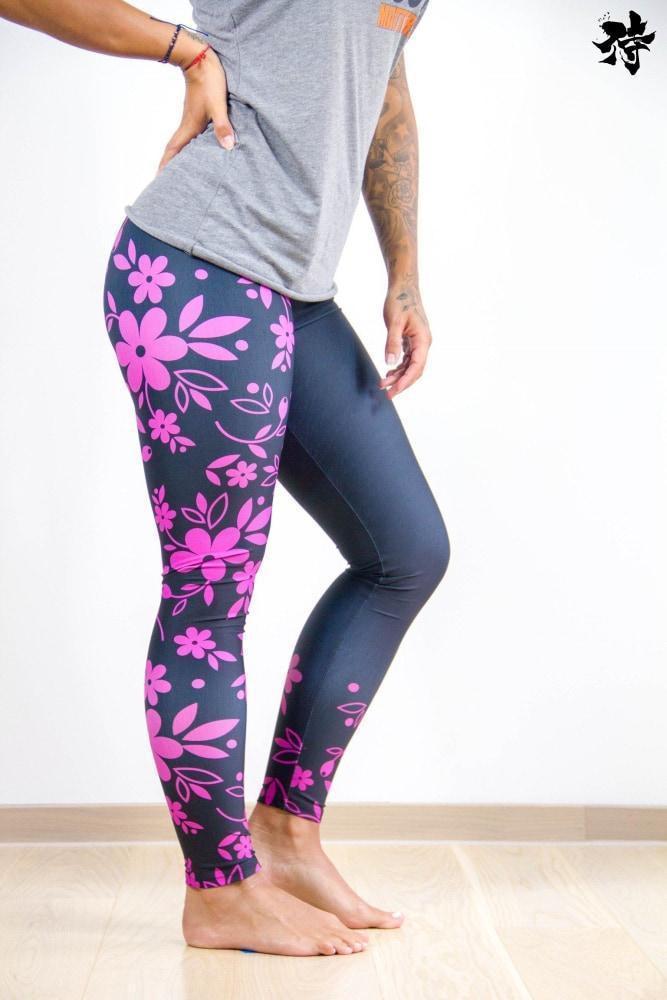 Legging Sport & Yoga Raise Yourself - Pink Flowers Accessoires Yoga Artisan d'Asie 