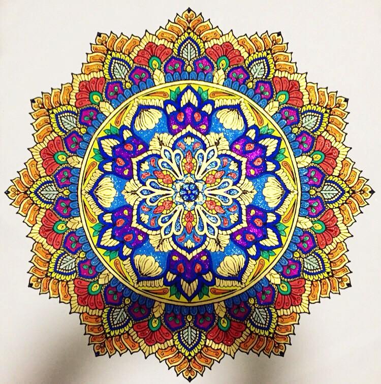 Mandala à colorier - Artisan d'Asie